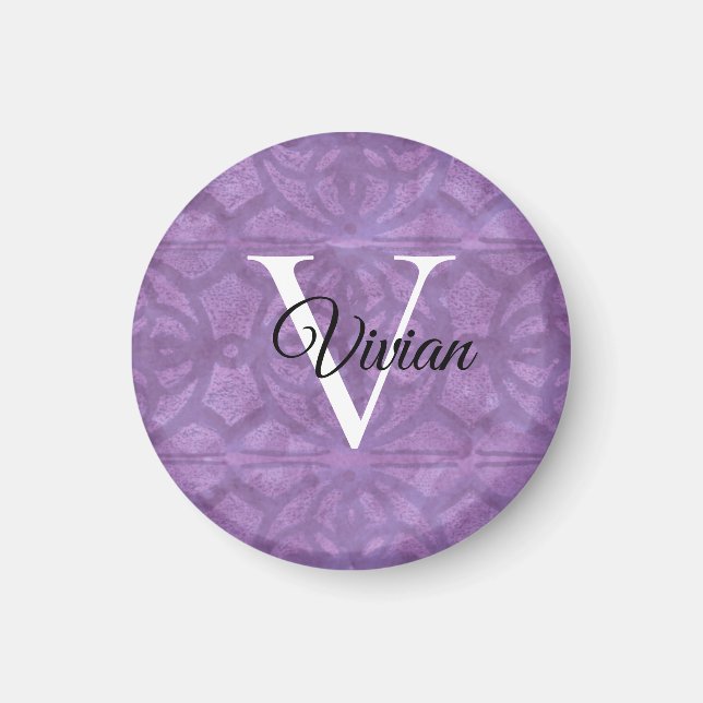 Mute Purple Watercolor Magnet (Front)