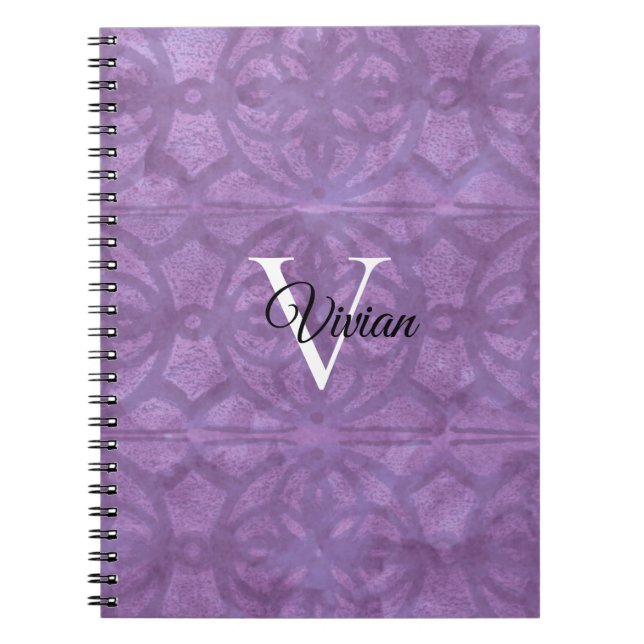 Mute Purple Watercolor Notebook (Front)