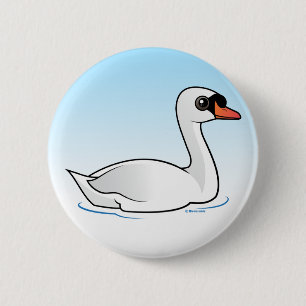 Mute Swan 6 Cm Round Badge