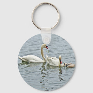 Mute Swan Famly Key Ring