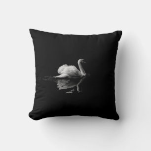MUTE SWAN IN LOW LIGHT PHOTOGRAPHY CUSHION