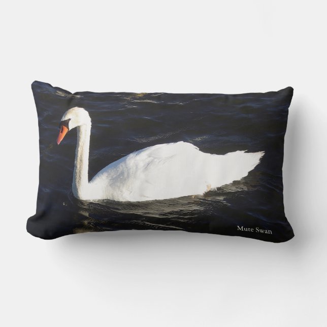 Mute Swan lumbar pillow (Front)