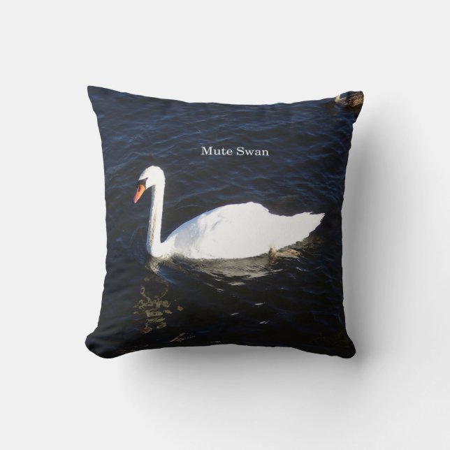Mute Swan square pillow (Front)