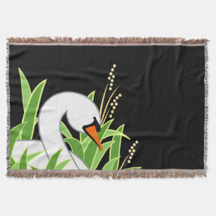 Mute Swan Throw Blanket