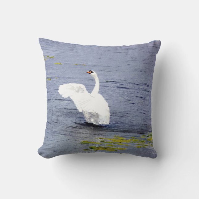 Mute Swan Wings Cushion (Front)