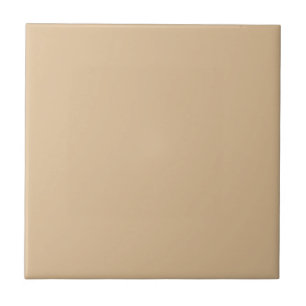 Muted Apricot Solid Colour #ddbe96 Ceramic Tile