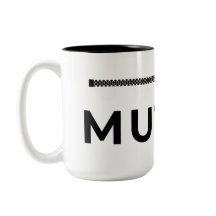 MUTED. Black & White Coffee Mug