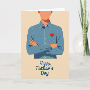 Muted Blue Fathers Day Card