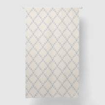 Muted Blue Floral Trellis Block Print Pattern