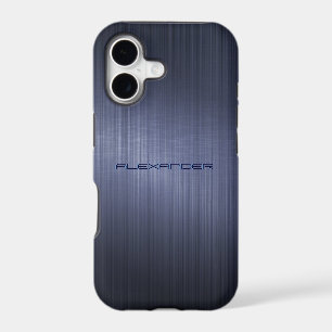 Muted Blue Metallic Look Pattern-Monogram