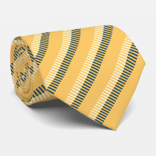 Muted Blue Yellow Unique Pattern Tie