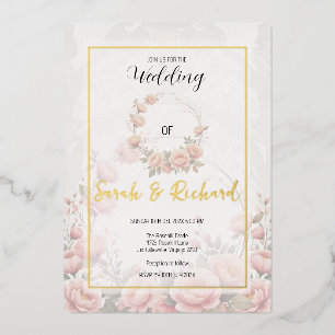 Muted Blush Floral Paper Garden Romantic Wedding