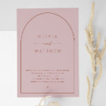 Muted Blush Pink Spring Wedding | Arch Photo   QR Invitation<br><div class="desc">Celebrate your love with this elegant wedding invitation, featuring a refined arched frame on the front and a customisable photo back. The soft muted blush pink background adds a romantic yet modern aesthetic that feels timeless and versatile. This design is especially perfect for spring and summer weddings, where pastel tones...</div>