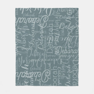 Muted Boho Blue Undertone Names  Fleece Blanket