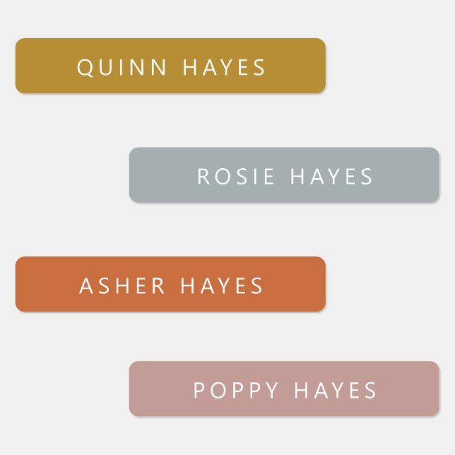 Muted Boho Name Labels (Group)