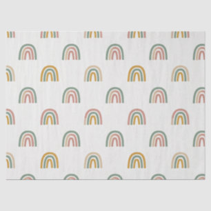 Muted boho rainbow scandi pattern  tissue paper