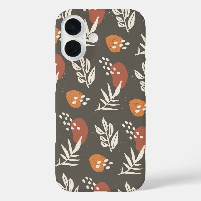 Muted Botanica – Earthy Modern Leaves Case-Mate iPhone Case (Back)