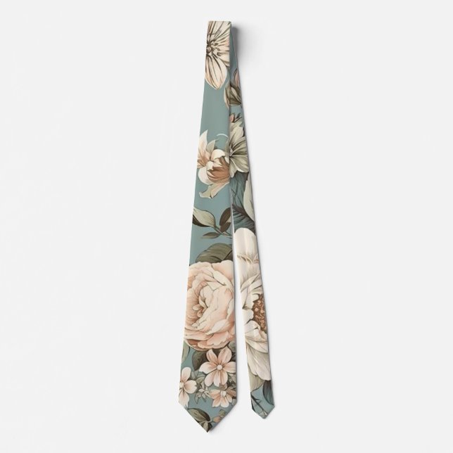 Muted Botanical Dream Tie (Front)
