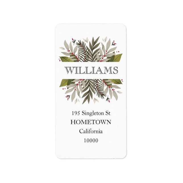 Muted Botanicals Label (Front)