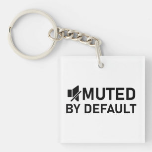 Muted by Default Minimalist T-Shirt Audio V1 Key Ring