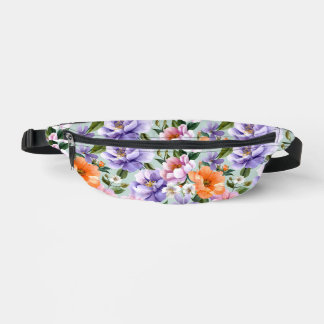 Muted Colorful Flowers Boho flower  Bum Bags