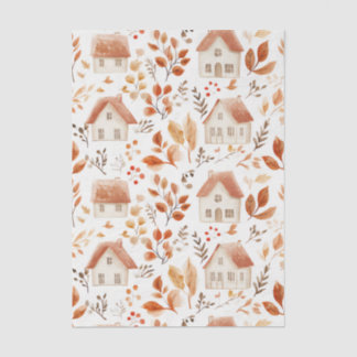 Muted coloured fall themed tissue paper