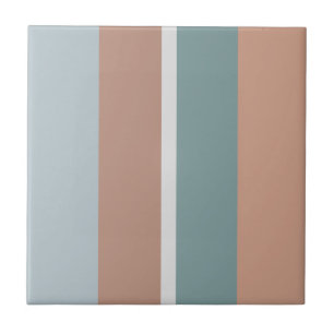 Muted colours stripes ceramic tile