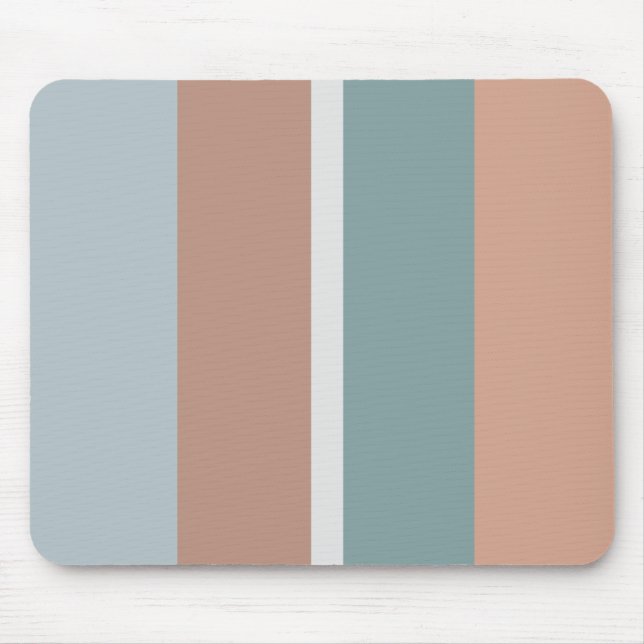 Muted colours stripes mouse pad (Front)
