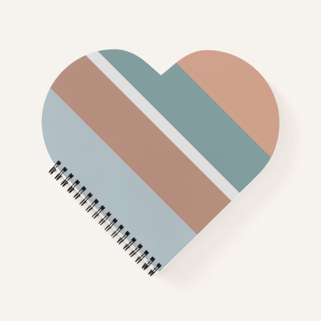 Muted colours stripes notebook (Front)