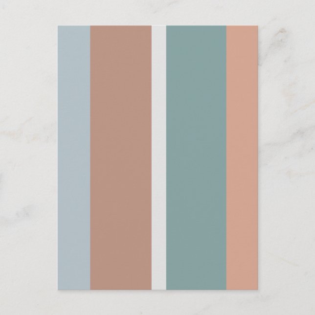 Muted colours stripes postcard (Front)