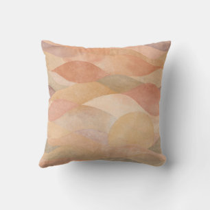 Muted Desert Sunset Abstract Throw Pillow