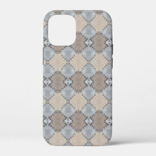 Muted Earth Toned Faux Leather Pattern iPhone 12 Mini Case