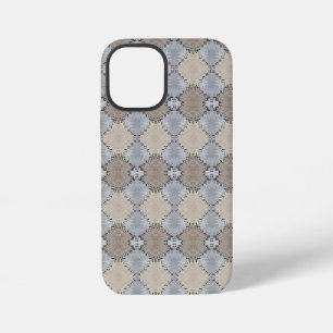 Muted Earth Toned Faux Leather Pattern iPhone 12 Mini Case