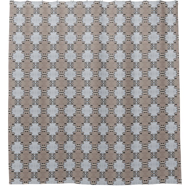 Muted Earth Toned Pattern  Shower Curtain (Front)
