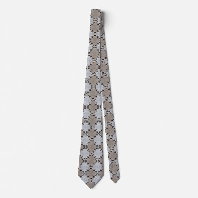 Muted Earth Toned Pattern   Tie (Front)