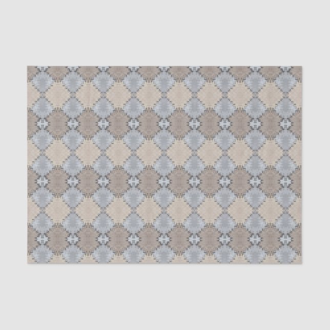 Muted Earth Toned Pattern Tissue Paper (Front)