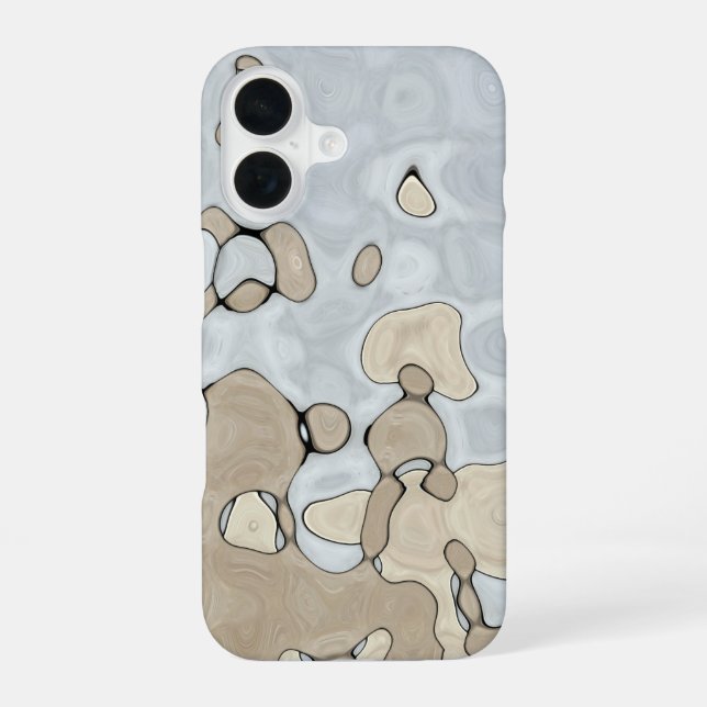 Muted Earth Tones iPhone 16 Case (Back)