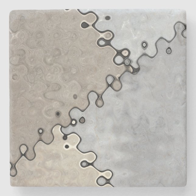 Muted Earth Tones Stone Coaster (Front)