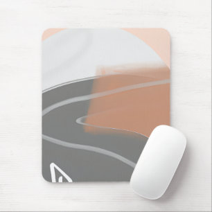 Muted earth tones sun minimalist art mouse pad
