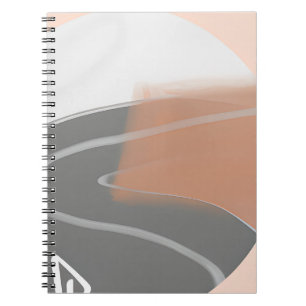 Muted earth tones sun minimalist art notebook