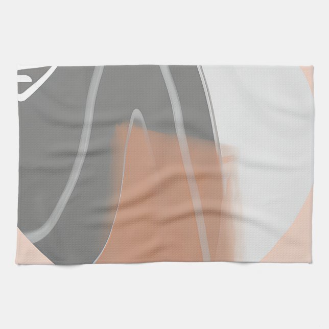 Muted earth tones sun minimalist art  tea towel (Horizontal)