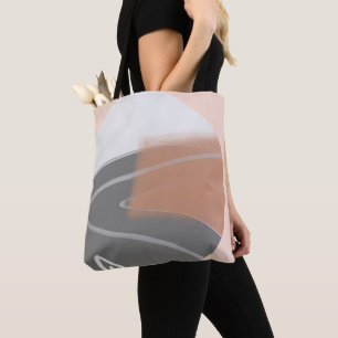 Muted earth tones sun minimalist art tote bag