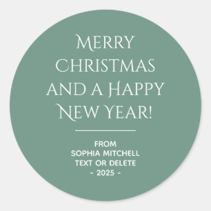 Muted Elegance - Ocean Teal Christmas Sticker