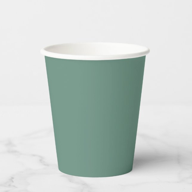 Muted Elegance - Ocean Teal Paper Cups (Front)