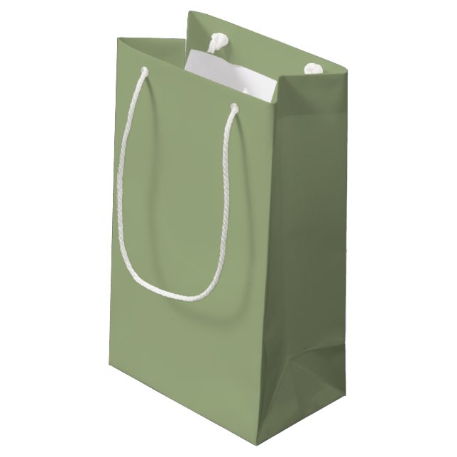 Muted Elegance - Small Tranquil Sage Gift Bag (Back Angled)