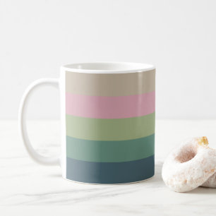 Muted Elegance - Stylish Striped  Coffee Mug