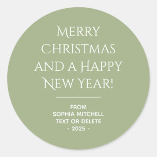 Muted Elegance - Tranquil Sage Christmas Sticker