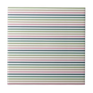 Muted Elegance Very Striped Modern  Ceramic Tile