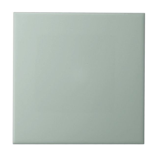 Muted Eucalyptus Green Color Ceramic Tile (Front)