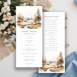 Muted Fall Autumn Landscape Wedding Program<br><div class="desc">Muted Watercolor Fall Autumn Landscape Theme Collection.- it's an elegant script watercolor Illustration of pastel Autumn Landscape ,  perfect for your Fall destination wedding & parties. It’s very easy to customise,  with your personal details. If you need any other matching product or customisation,  kindly message via Zazzle.</div>